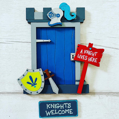 Knight Fairy Door Wall Art - Sweet Pea Wooden Creations