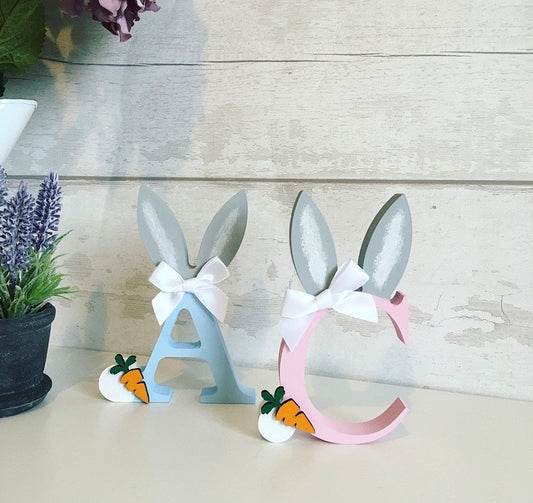 Freestanding Letter With Bunny Ears