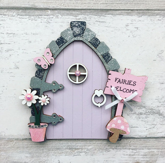 Fairy Door in Lilac & Pink