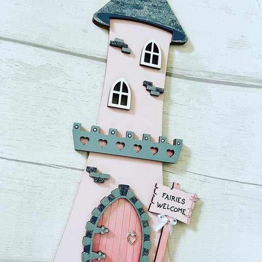 Fairy Princess Tower Fairy Door - Sweet Pea Wooden Creations