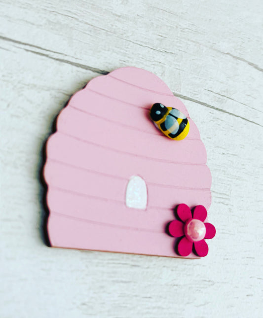 Pink Beehive - Fairy Door Accessory