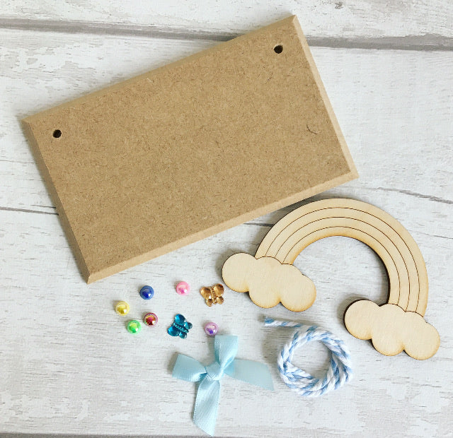 Kids Rainbow Plaque Craft Kit