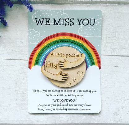 Little Pocket Hug, We Miss You, Postcard Pocket Hug